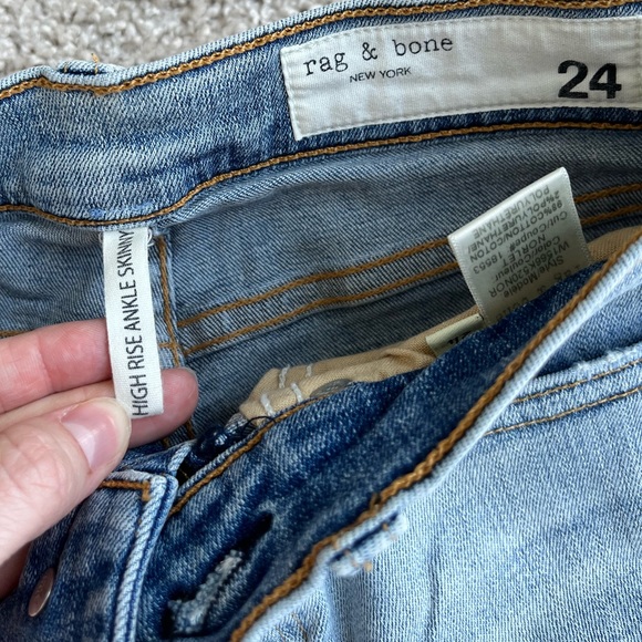 RAG & BONE - High Rise Ankle Skinny Distressed - Picture 7 of 7